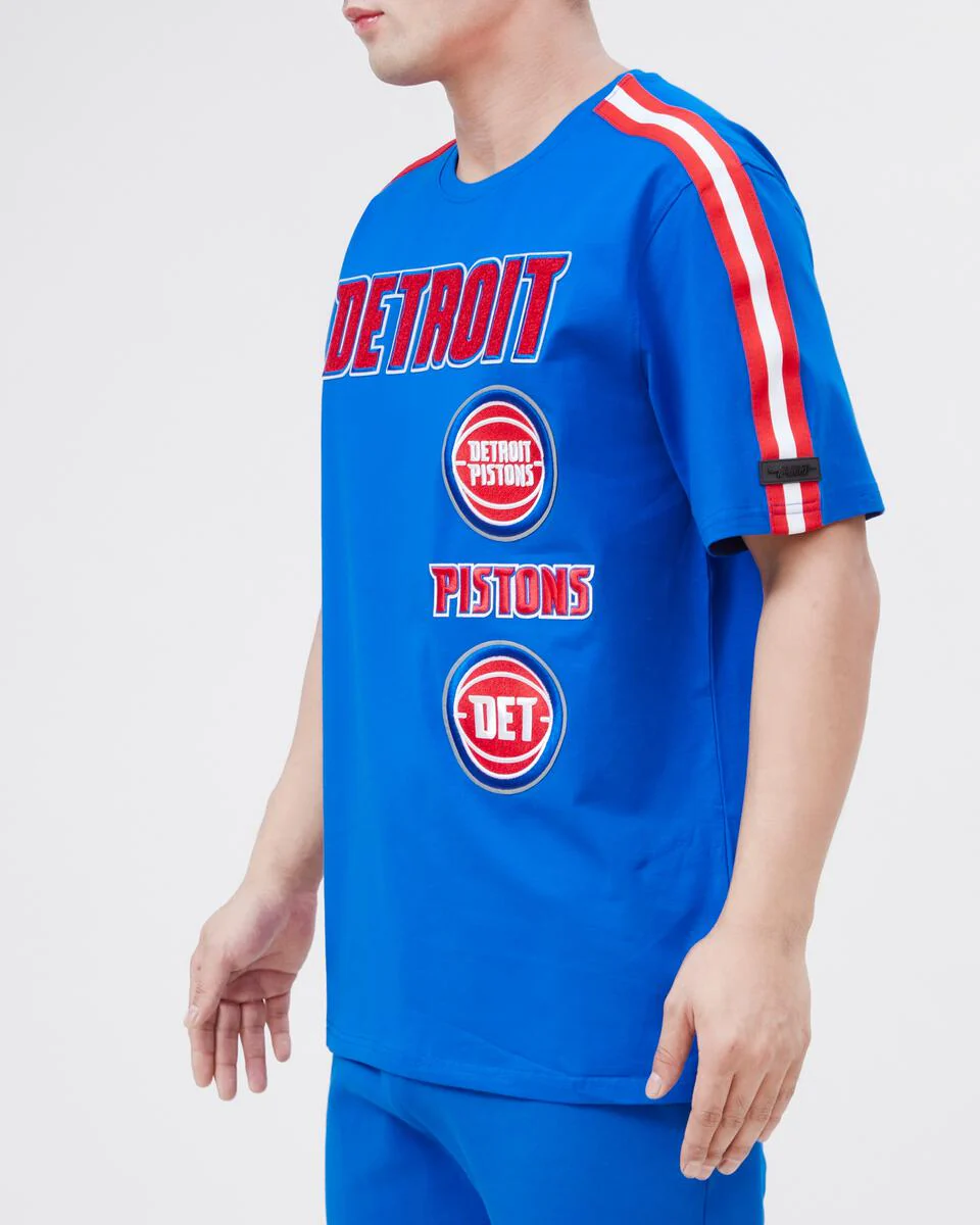 Pro Standard - Detroit Pistons Retro Classic Sj Striped Tee - Image 7